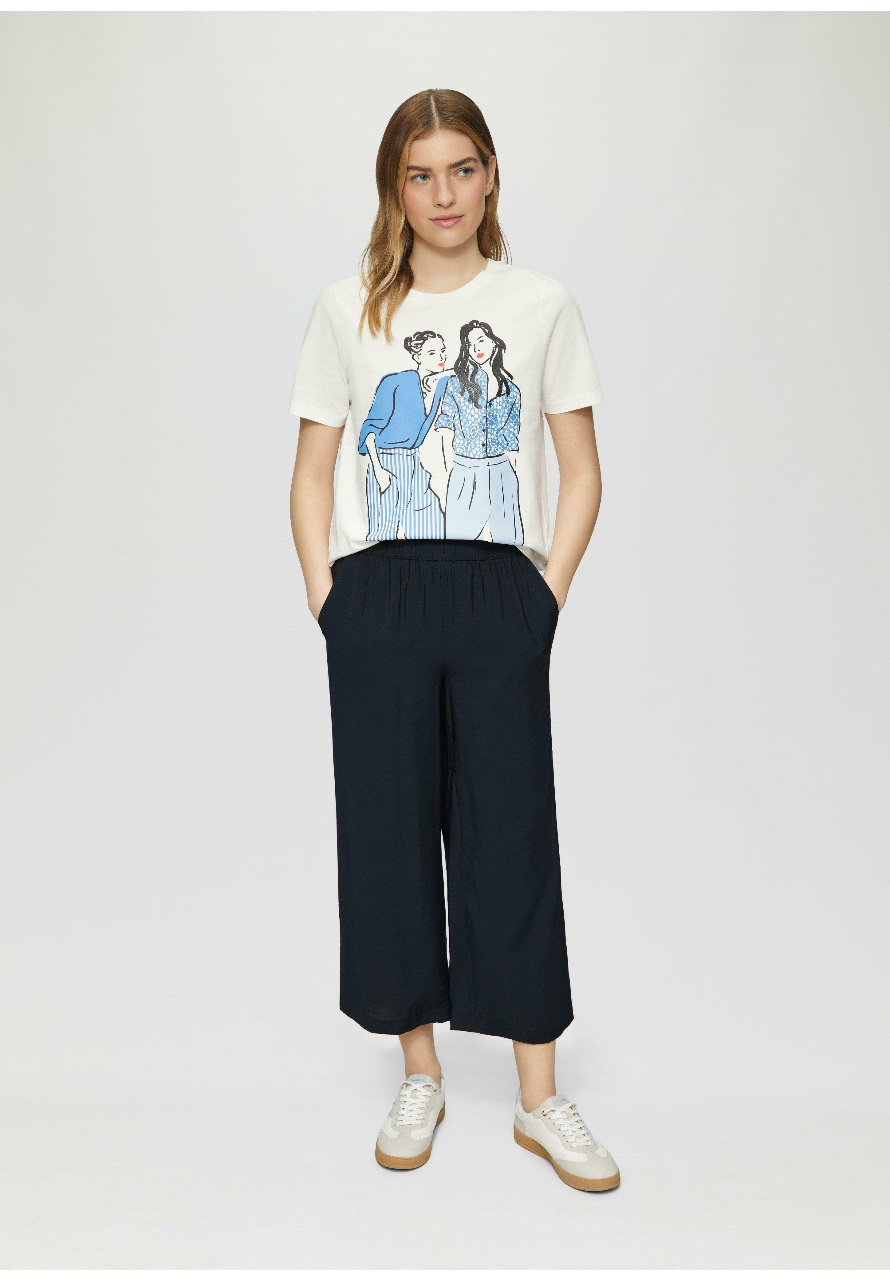FLIESSENDE CULOTTE IM RELAXED FIT MIT FRENCH Media 2