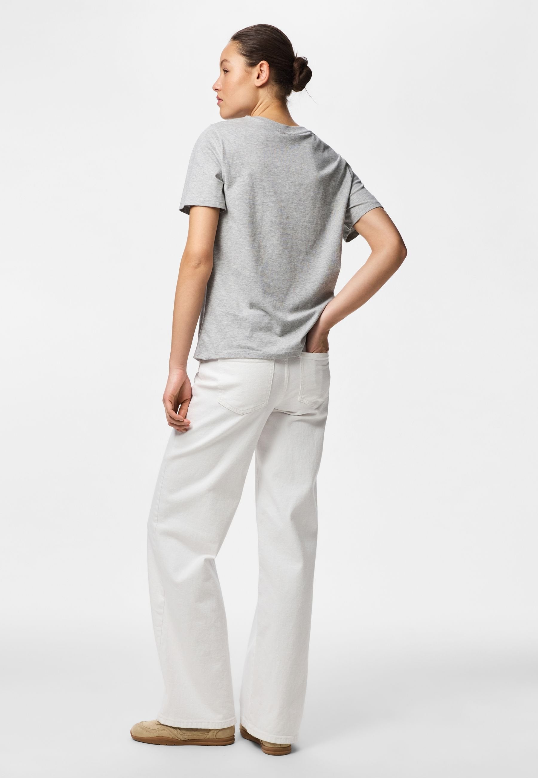 Pieces PCRIA SS SOLID TEE JRS NOOS BC
