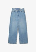 Bershka Wide Leg - light-blue denim