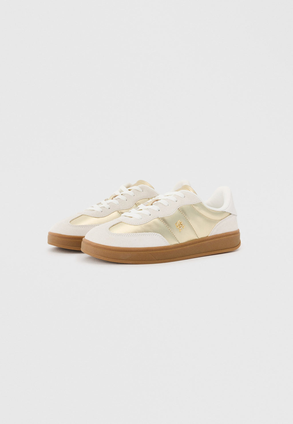 TH MONOGRAM METALLIC LEATHER TRAINERS Media 2