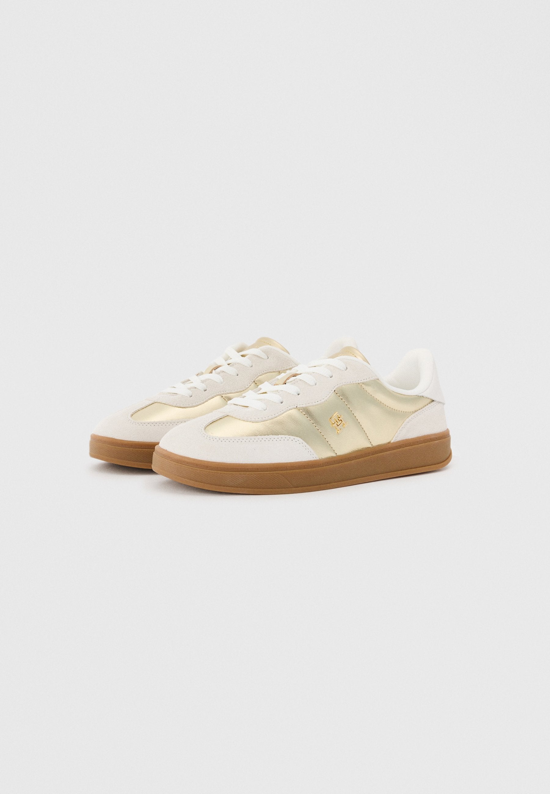 TH MONOGRAM METALLIC LEATHER TRAINERS Media 2