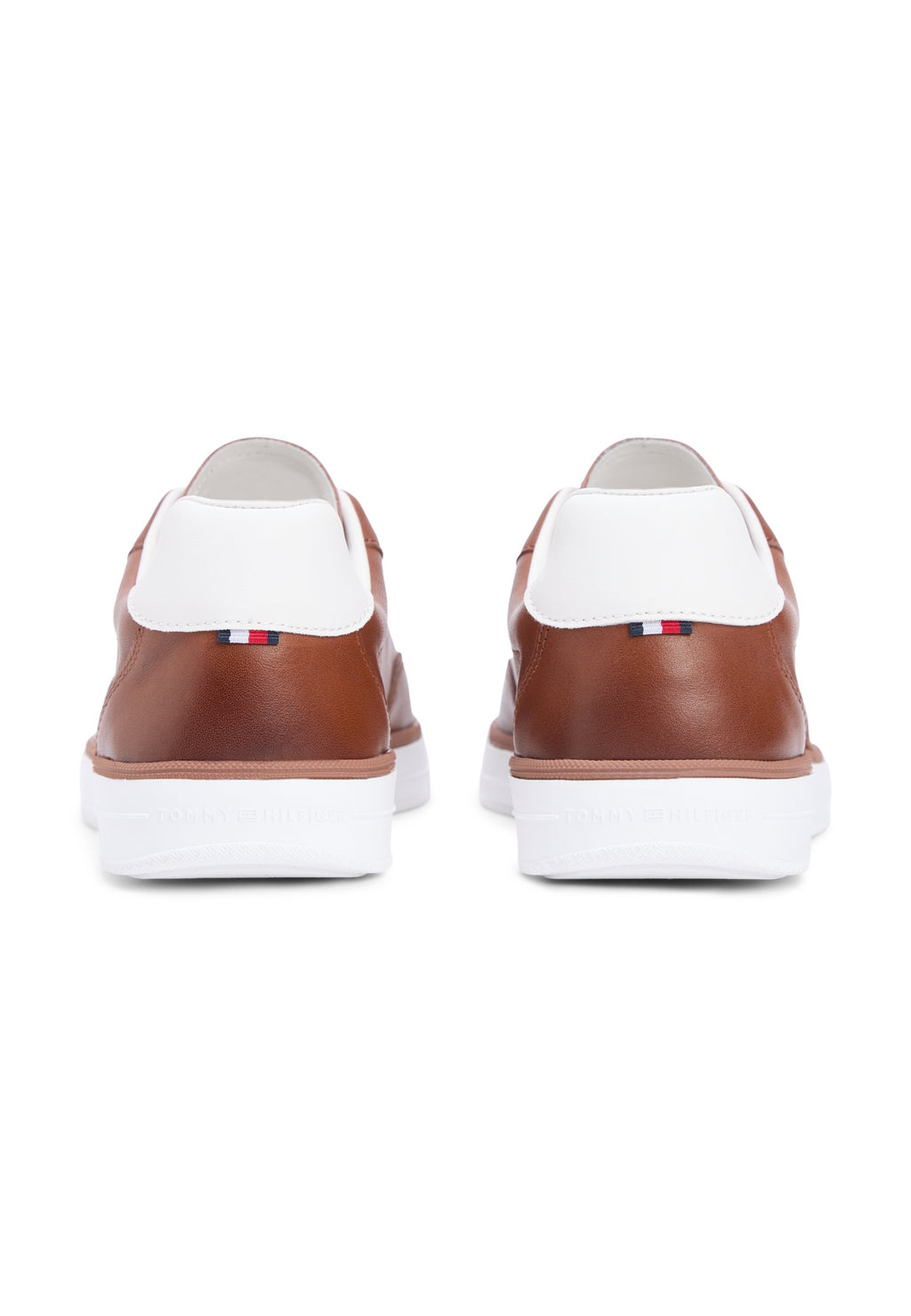 Tommy Hilfiger LUXE METALLIC LOGO LEATHER TRAINERS