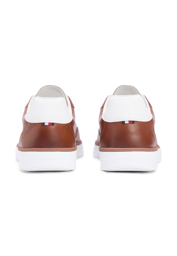 Tommy Hilfiger LUXE METALLIC LOGO LEATHER TRAINERS