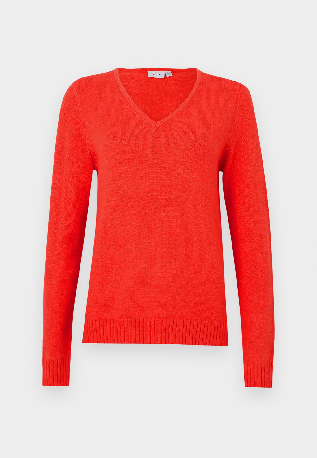 VILA VIRIL V-NECK L/S KNIT TOP - NOOS