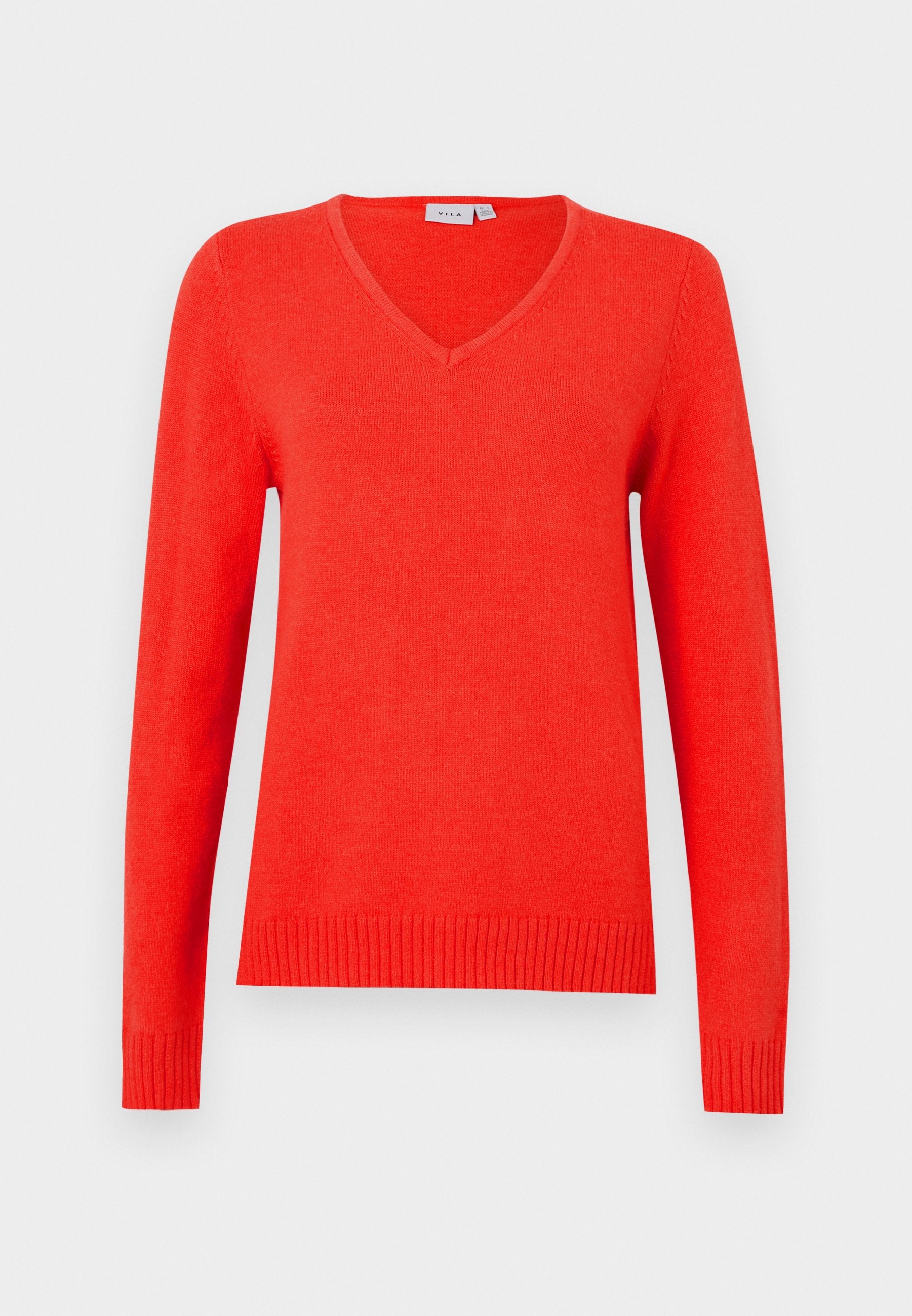 VILA VIRIL V-NECK L/S KNIT TOP - NOOS