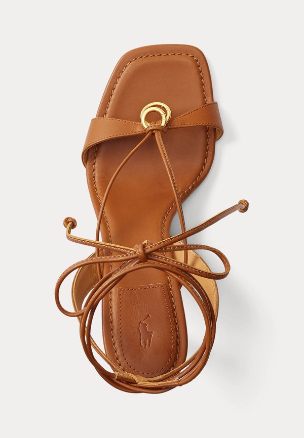 Polo Ralph Lauren O-RING LEATHER WRAP HEELED SANDAL