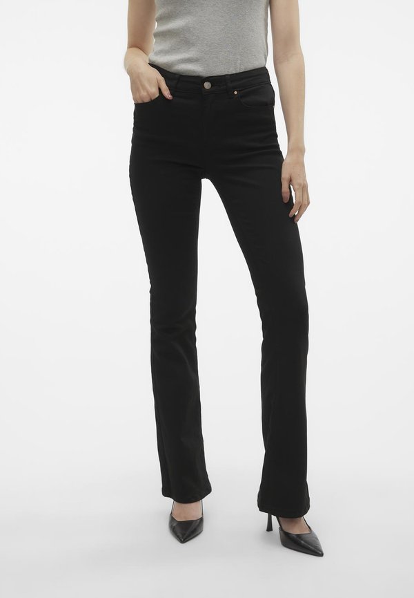 Vero Moda Flared fit VMFLASH Mid rise - Bootcut jeans - black