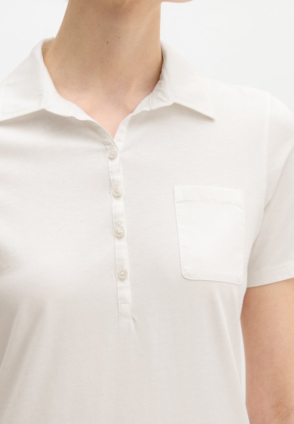 Marc O'Polo MARC O'POLO KURZARM POLOSHIRT SLIM MIT MATERIAL-MIX-DETAILS