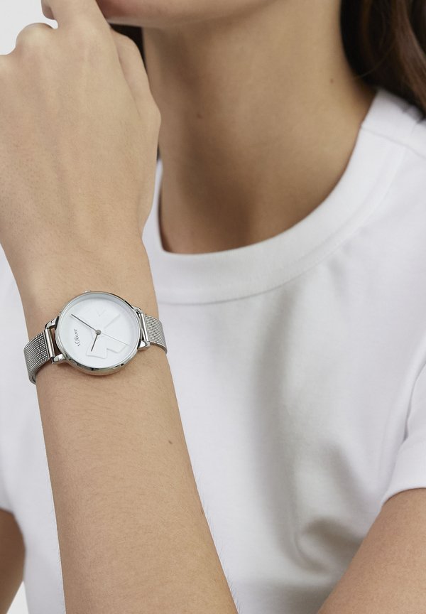 s.Oliver LOVELY TIME - Watch - silver-coloured