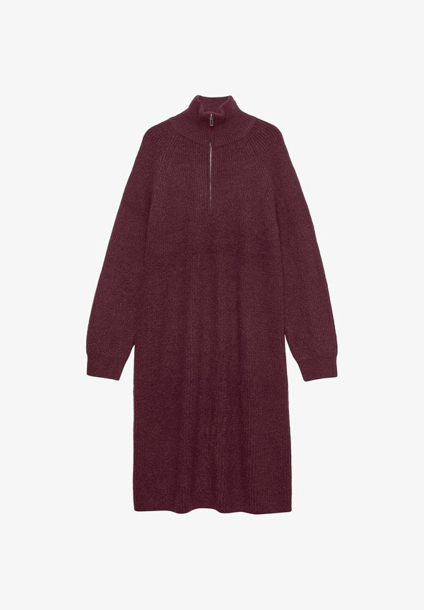 Vero Moda Knitted VMLEFILE Midi - Jumper dress - winetasting