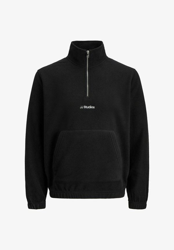 Jack & Jones Fleece sweat Printed Fleece sweat - Fleece jumper - black