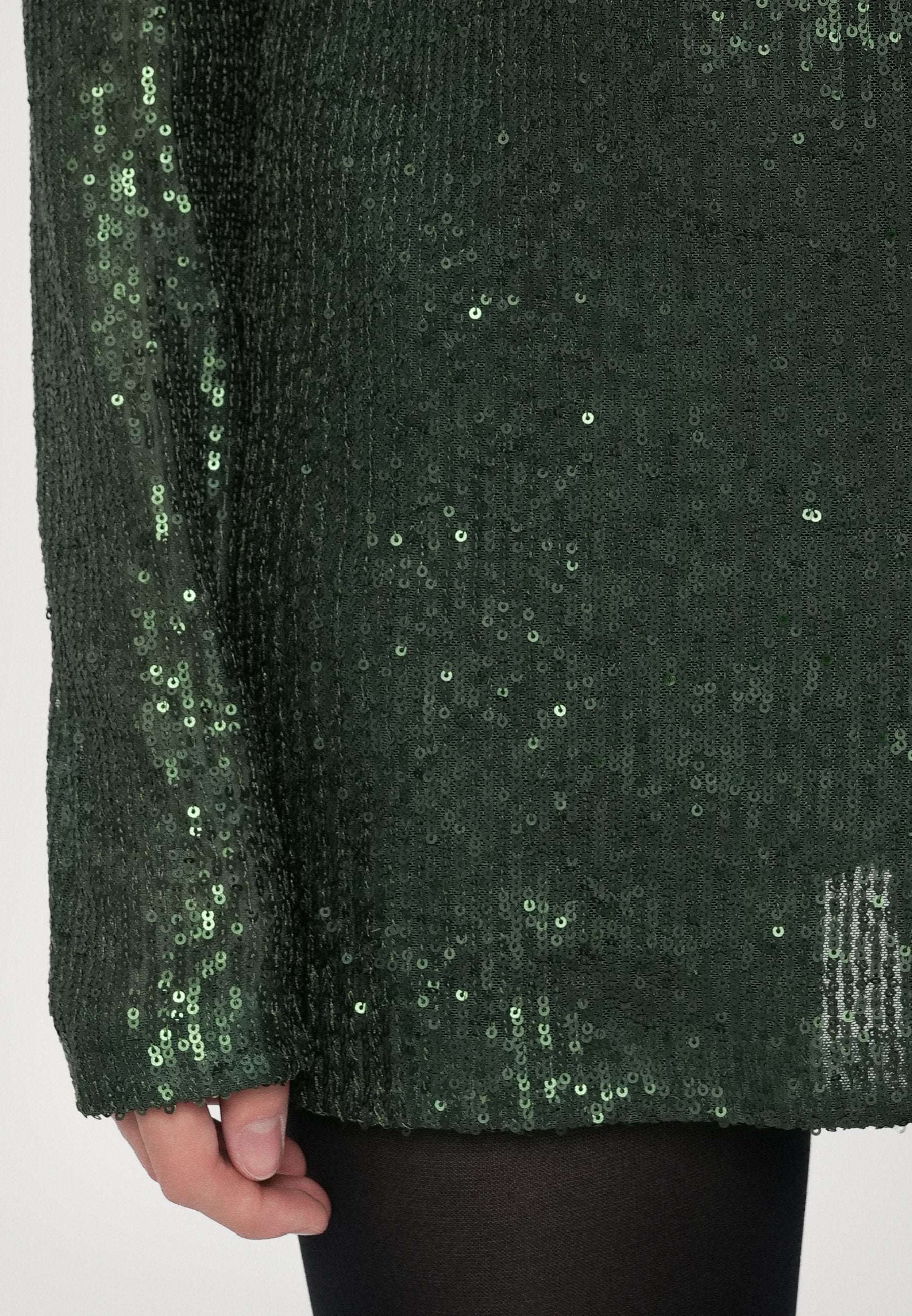 Norma Kamali LONG SLEEVE SLIM FIT TURTLENECK PICKLEBALL DRESS