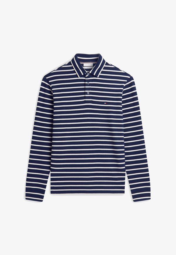 Tommy Hilfiger WAFFLE - Long sleeved top - carbon navy/ivory petal