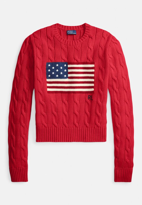 Polo Ralph Lauren FLAG SHRUNKEN CABLE COTTON SWEATER