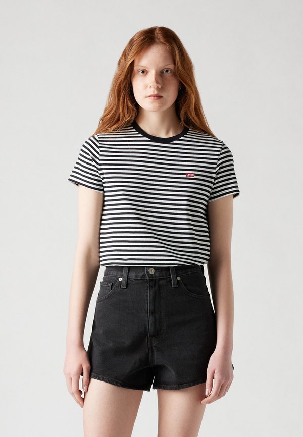 Levi's® PERFECT TEE - Print T-shirt - black/white