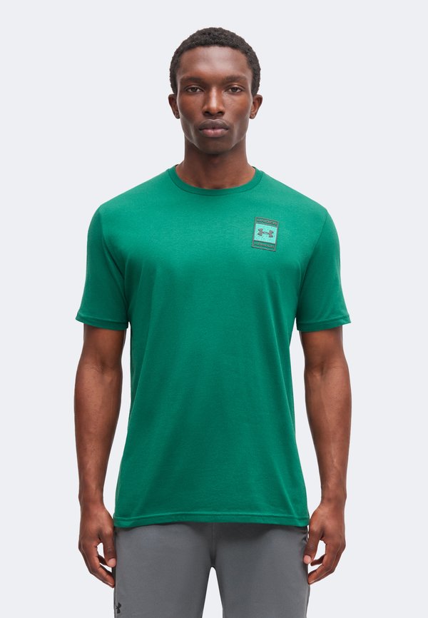 Under Armour BOX LOGO - Print T-shirt - campus ivy/black
