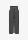 ONLY ONLDELUXE Straight Fit - Trousers - medium grey melange