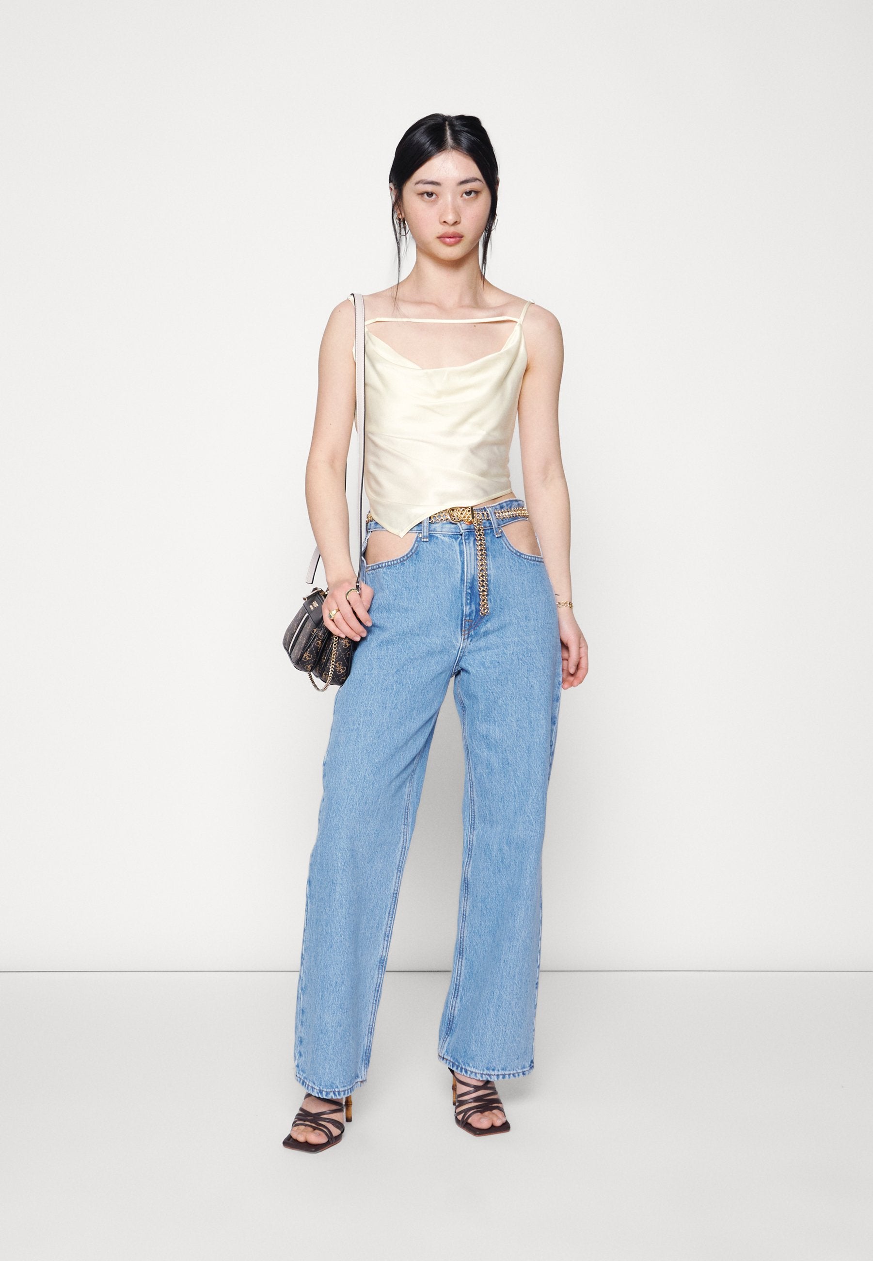 Gina Tricot Petite AMELIE COWLNECK SINGLET