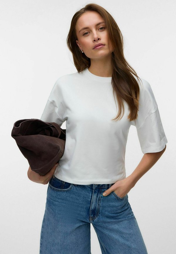 Vero Moda VMKIARA - Print T-shirt - snow white