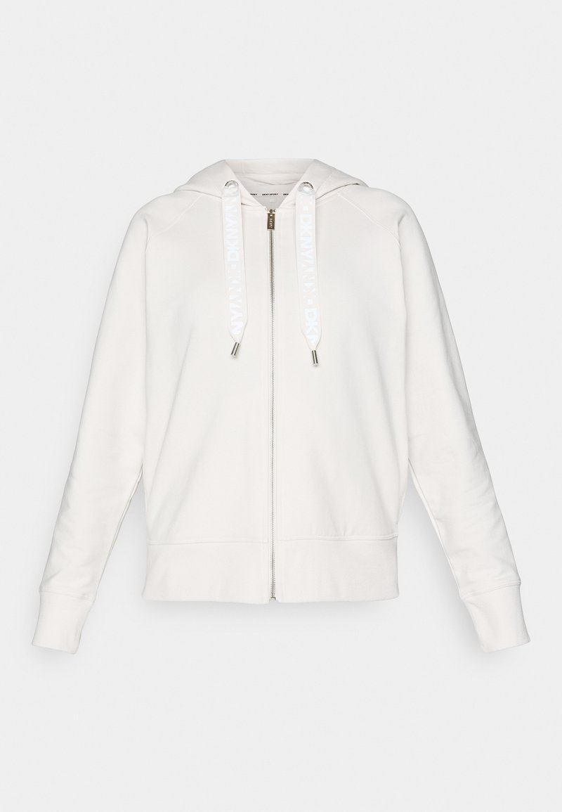 TWO TONE LOGO DRAWCORD ZIP HOODIE Media 1