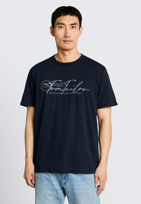 TOM TAILOR TOM TAILOR T-SHIRT T-SHIRT MIT LOGO-PRINT - Print T-shirt - sky captain blue