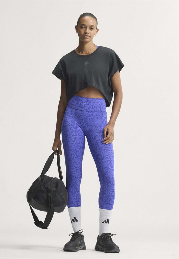 adidas Performance OPTIME PRIMELIFT SNAKE 7/8 LEGGINGS - Leggings - solar purple   pure purple