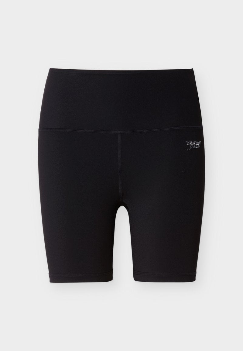 Schwarze Sportshorts aus dehnbarem Stoff. Verfügen über einen breiten Bund und Flatlock-Nähte für Komfort. Mit einem kleinen Logodetail.