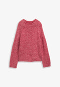 TOM TAILOR PULLOVER LOOSE FIT MIT ANTEIL - Jumper - pink berry mouline
