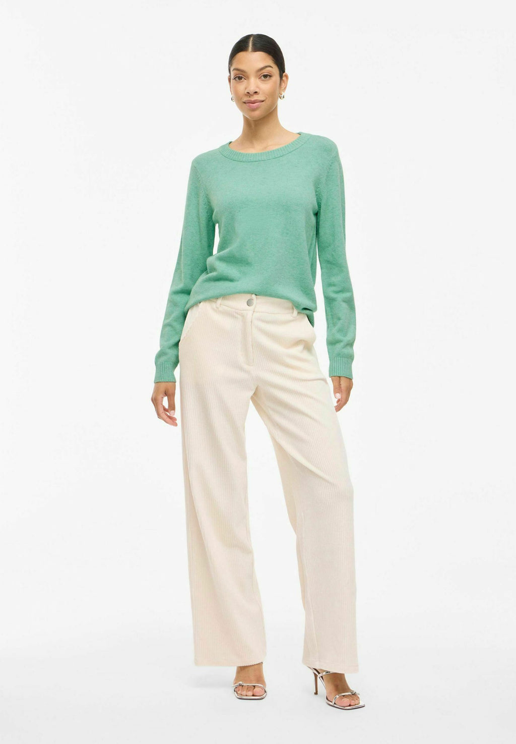 VILA VIRIL O-NECK L/S KNIT TOP - NOOS