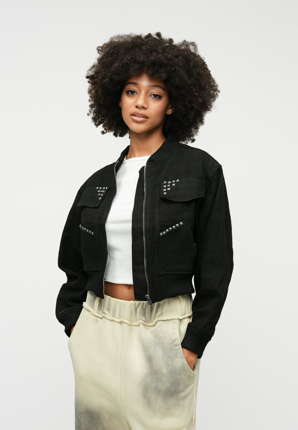 FAVELA CUTLINE CROPPED JACKET