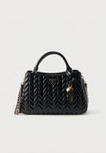 Guess CHERYL TRIPLE COMP SATCHEL - Handbag - black