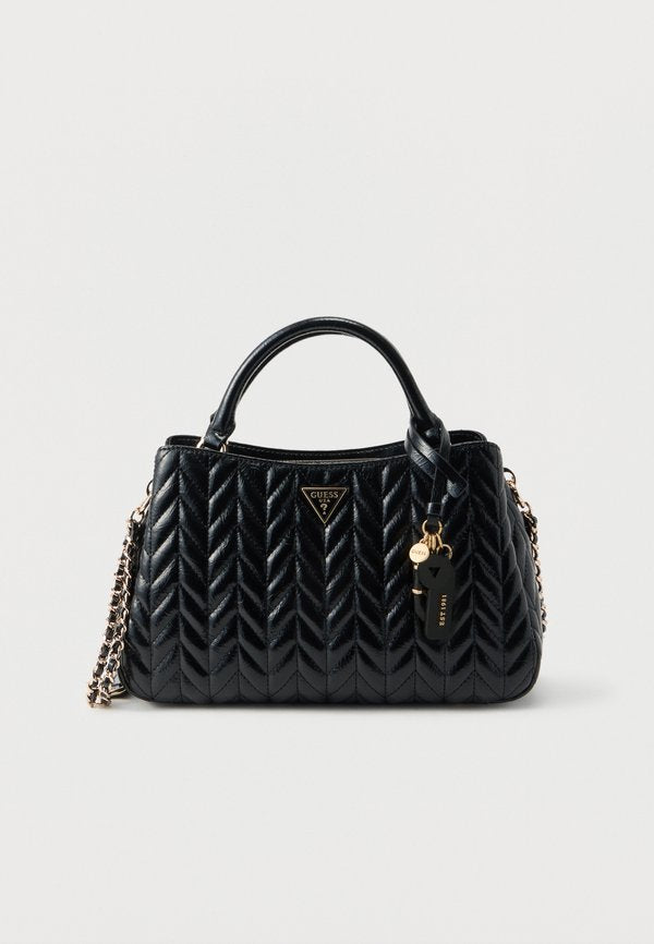 Guess CHERYL TRIPLE COMP SATCHEL - Handbag - black