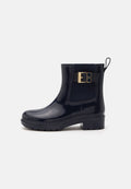 Tommy Hilfiger BUCKLE GLOSSY ANKLE RAIN BOOT - Wellies - space blue
