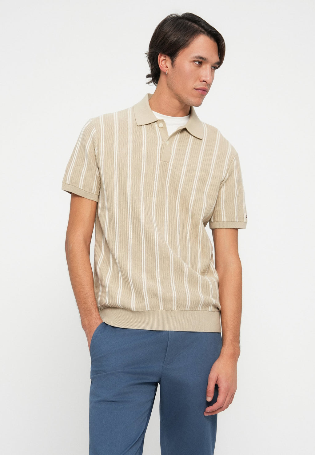 BLEECKER TEXTURED PRINT SLIM TROUSERS Media 5