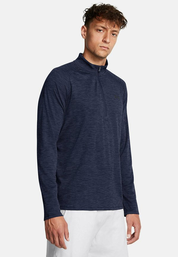 Under Armour TECH TEXTURED - Long sleeved top - midnight navy
