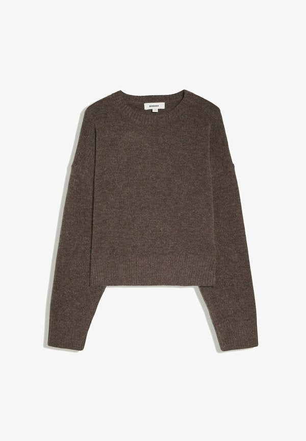 Bershka CREW NECK-JUMPER - Jumper - dark brown