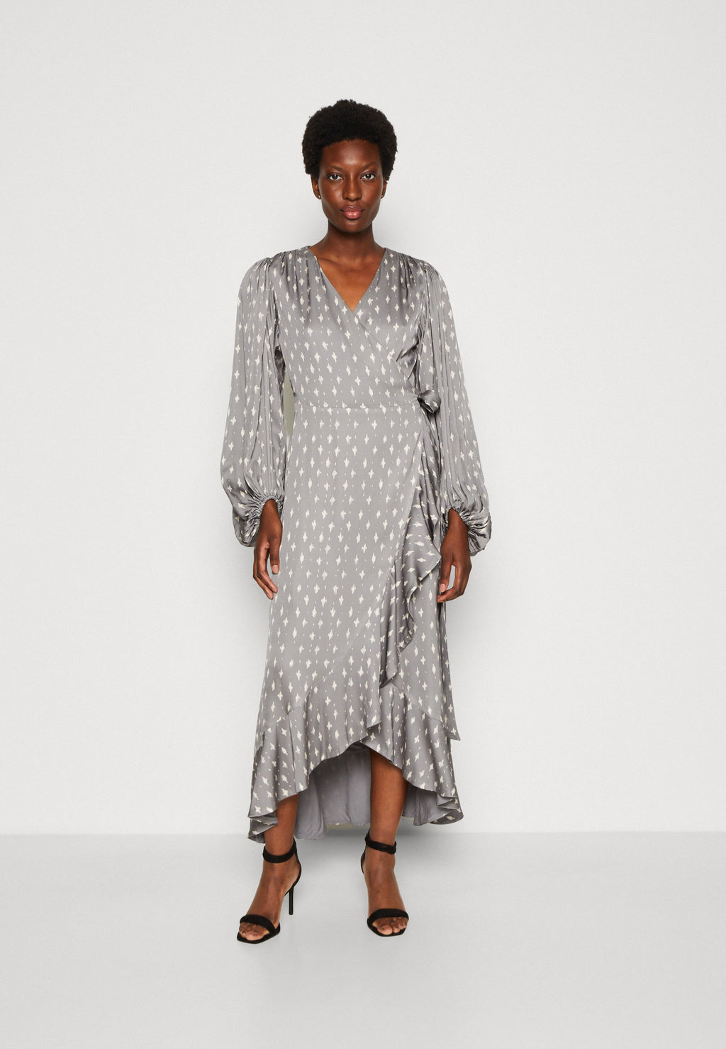 Malina PRINTED WRAP MIDI DRESS