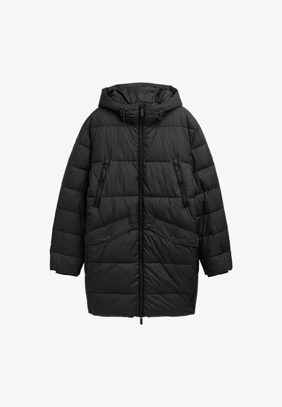TOM TAILOR PUFFER MIT KAPUZE - Winter coat - black