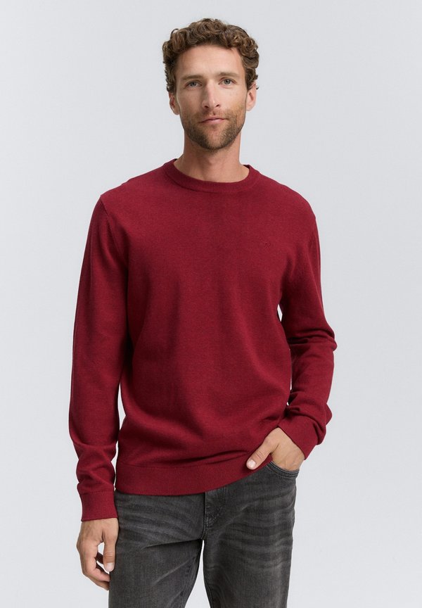 TOM TAILOR TOM TAILOR PULLOVER STRICKPULLOVER - Jumper - dark samba red melange