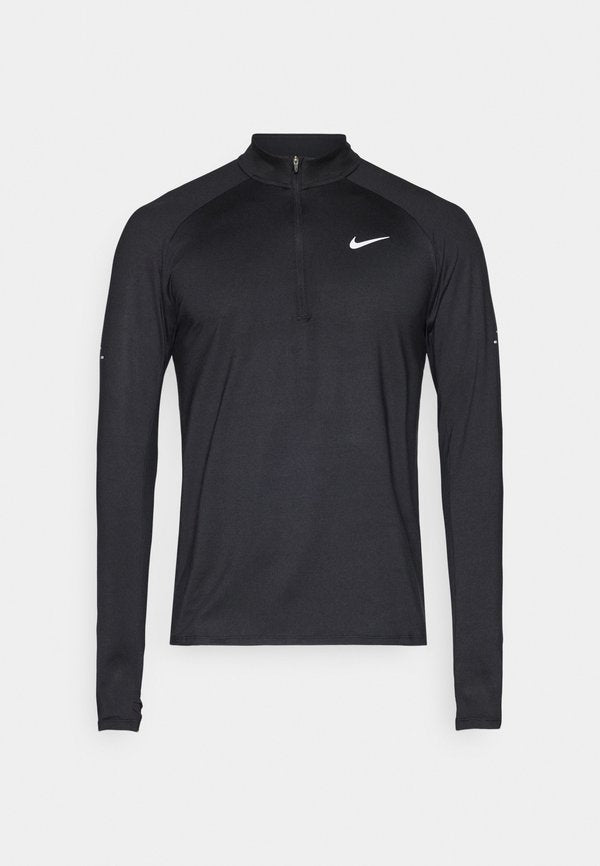 Nike Performance STRIDE MIDLAYER - Long sleeved top - black/reflective silver
