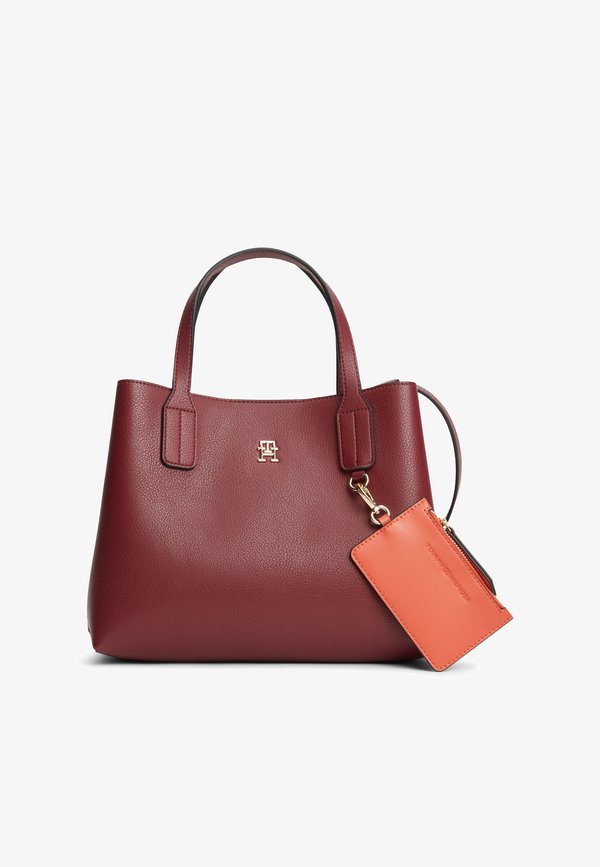 Tommy Hilfiger ICON SATCHEL - Handbag - velvet maroon