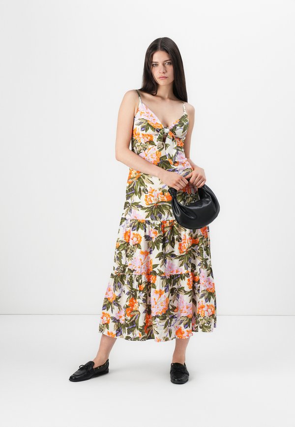 GAP V NECK TIERED MAXI