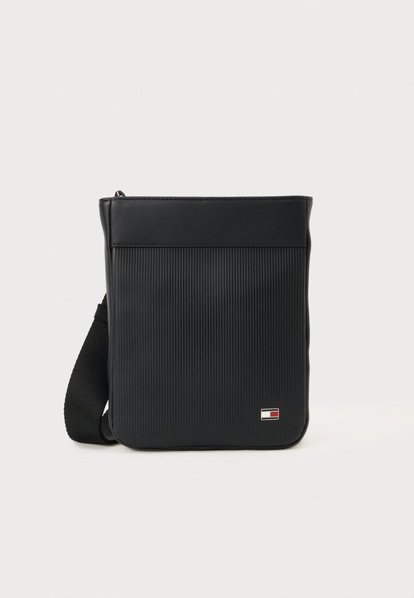 Tommy Hilfiger HILFIGER FLAG RIBBED CROSSBODY BAG - Cross body bag - black