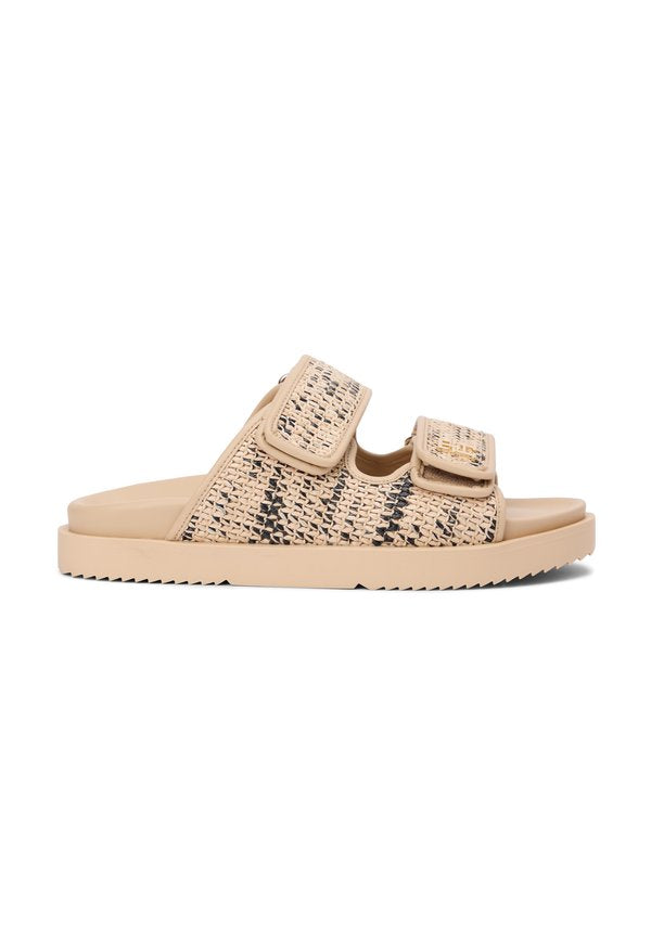 Tommy Hilfiger RAFFIA TH MONOGRAM DOUBLE STRAP SANDALS