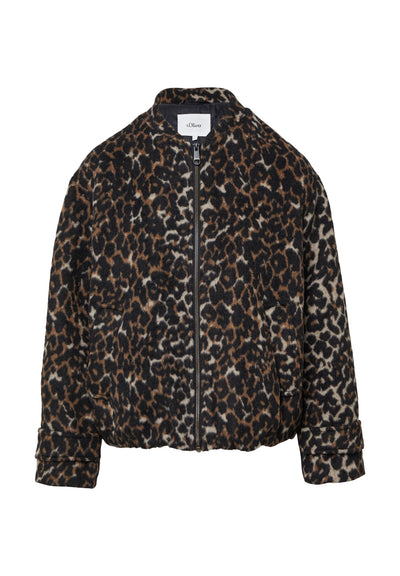 s.Oliver MIT GERAFFTEM SAUM UND LEO-PRINT
