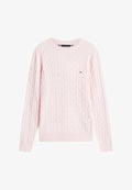 Tommy Hilfiger CLASSIC CABLE CREW NECK  ELEVATED ESSENTIALS - Jumper - pink