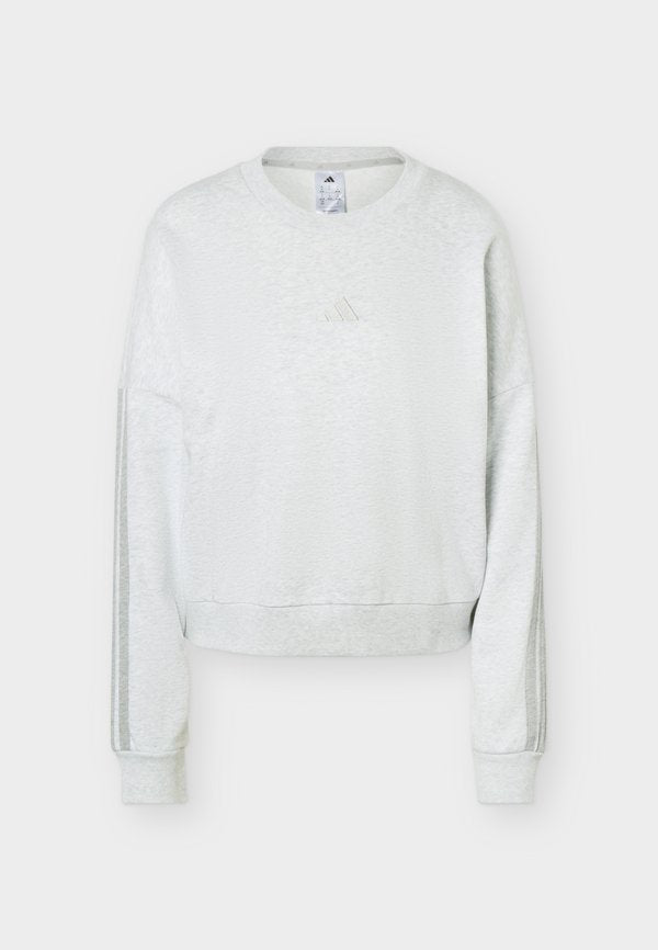 adidas Sportswear ESSENTIALS 3 STRIPES - Sweatshirt - light grey heather/medium grey heather