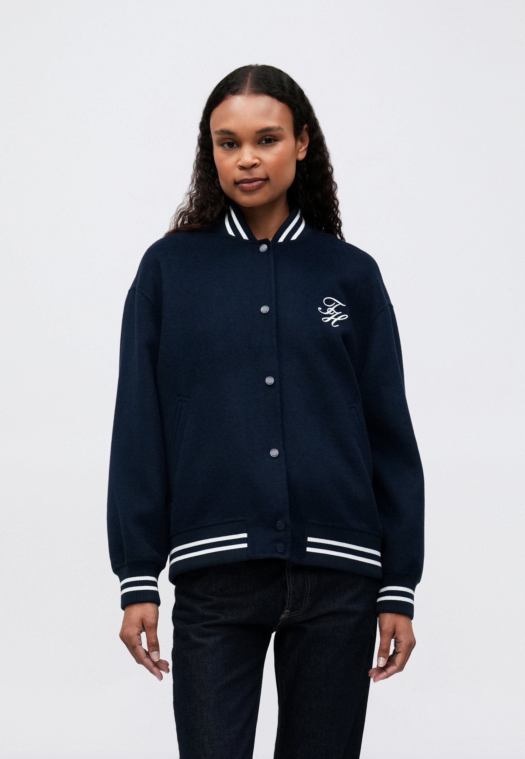 DOUBLE-FACED WOOL BLEND BOMBER JACKET Media 3