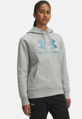 Under Armour RIVAL FLEECE SHIMMER - Hoodie - mod gray light heather