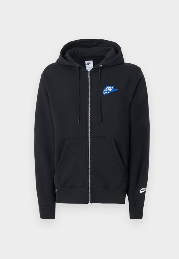 Nike Sportswear CLUB - Zip-up sweatshirt - black/white